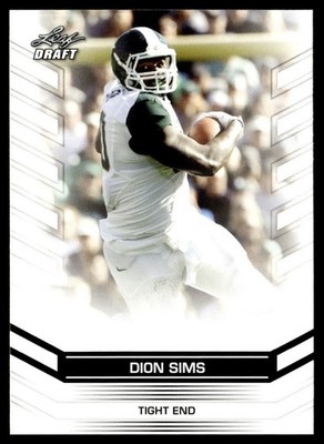 2013 Leaf Draft Dion Sims Michigan State Spartans #19