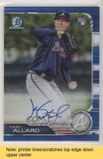 2019 Bowman Chrome Rookie Blue Refractor /150 Kolby Allard #CRA-KA Auto READ 8k4