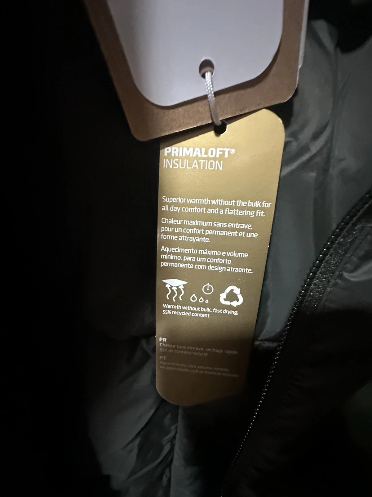 NN07 no nationality Men Green Primaloft Insulated Mid-Length Coat XL Zip/Button - product detail image 8