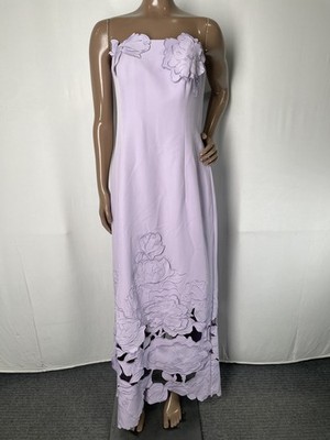 Leo Lin Womens Maxi Dress Lilac Size 10 Rayna Applique Bustier Strapless  Zip | eBay