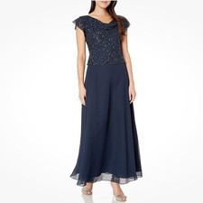 J Kara blue Beaded cocktail Dress size 10