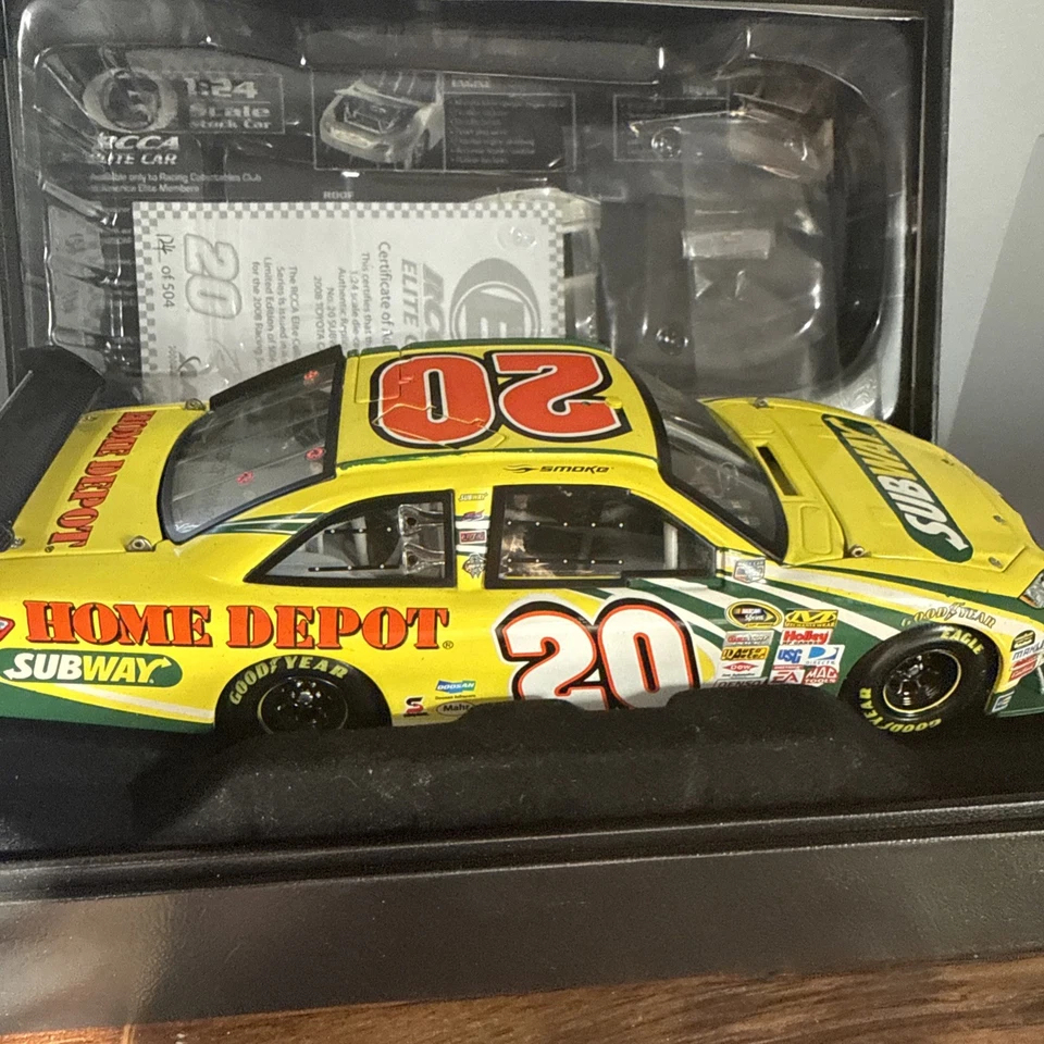 Tony Stewart #20 Subway 2008 Camry Elite 1 de 504 Nascar modelo diecast con caja Foto 4 de 4