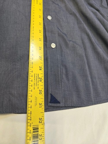 UNTUCKit Orville Shirt Mens XL Blue Wrinkle Free Long Sleeve Button Up Cotton - Picture 4 of 8