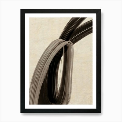 Brown Strokes No 1 Kunstdruck gerahmt Wandbild Poster Leinwanddruck Bild
