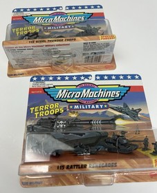 1994 Micro Machines Terror Troops #13 Steel Thunder & #15 Rattler Renegades-NEW