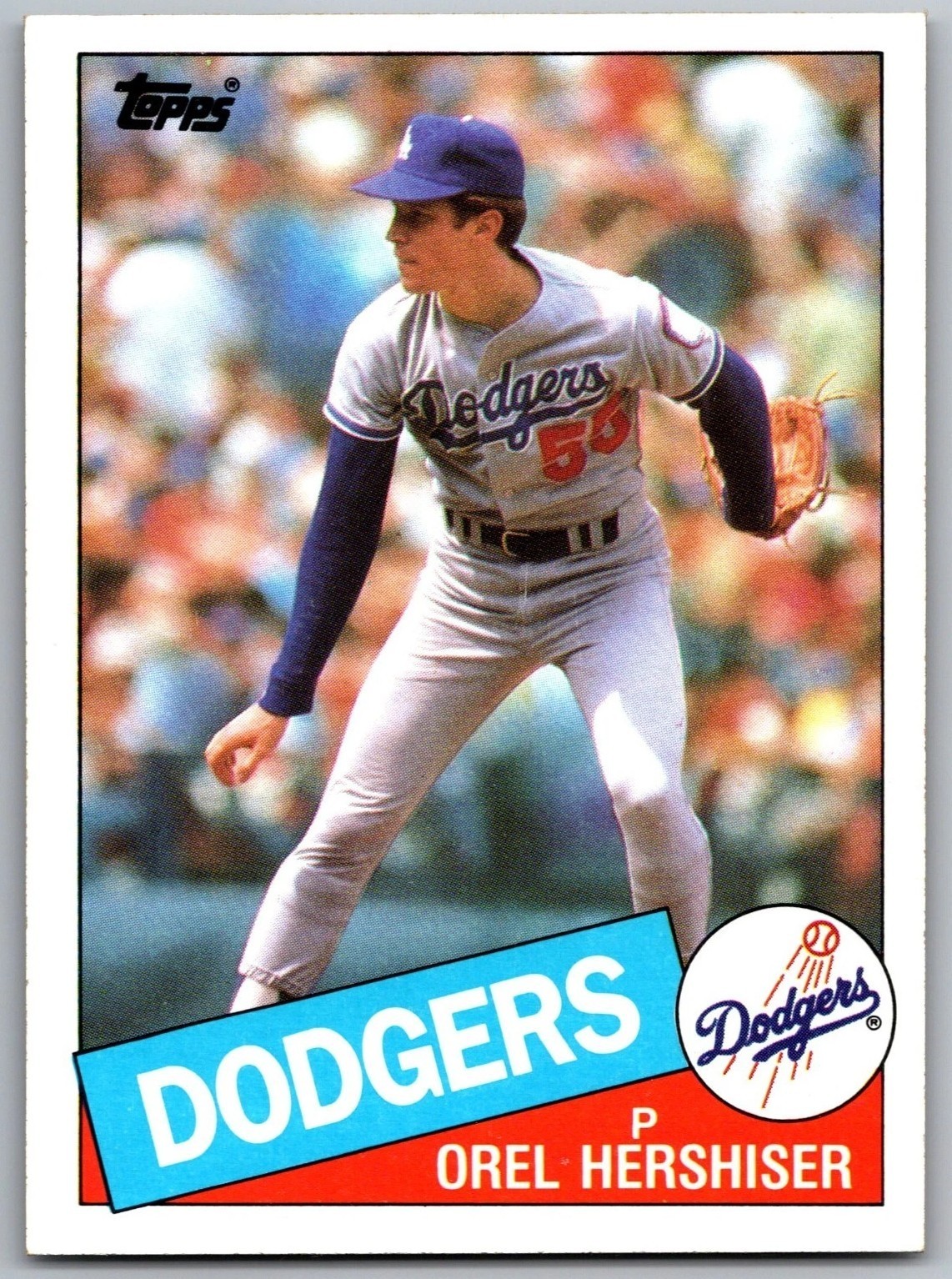 1985 Topps #493 Orel Hershiser RC - Los Angeles Dodgers