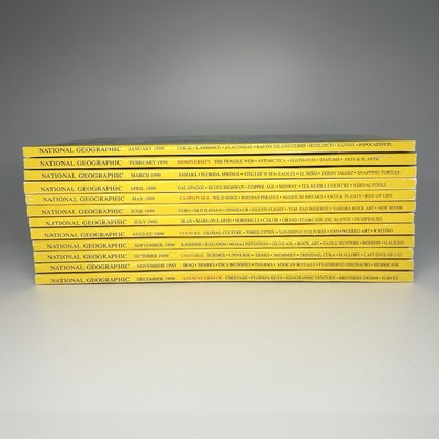 1999 National Geographic Magazine Full Year 12 Issues, Maps & Inserts, Jan-Dec