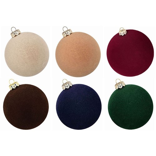 12 Velvet For Christmas Ornaments Balls for Tree Wall and Mantle Decorations - Picture 5 of 37