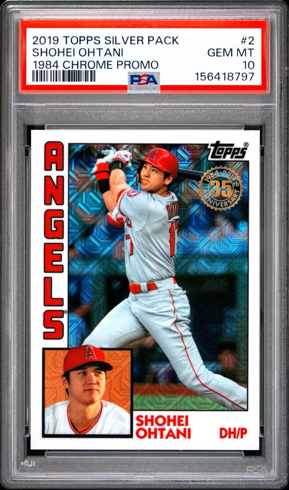 Topps 2019 Silver Pack Shohei Ohtani 1984 Chrome Promo #2 PSA 10