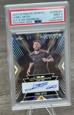 Lionel Messi Auto /7 PSA 9 2024 Leaf Ultimate X On Card GOAT￼
