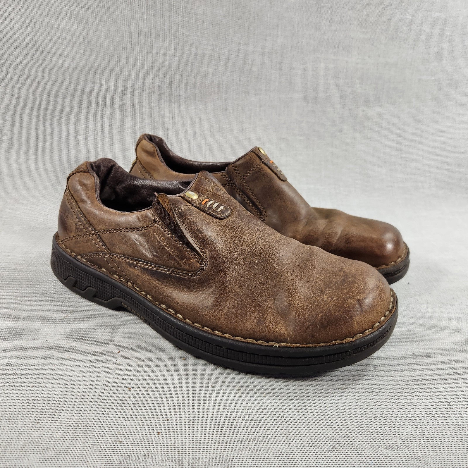 Scarpe da uomo Merrell World Legend Nubuck taglia 8 in pelle marrone slip on