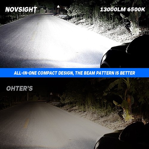 NOVSIGHT H11 LED Headlight Bulbs Kit 6500K White 12000LM Low Beam Super Bright - Picture 9 of 11