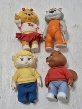 Lot of 4 Vintage Get Along Gang Dress Up Kid Vinyl Figures Dolls Toys Jointed