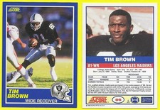 1989 Tim Brown ROOKIE #86 NM/MT Score football Los Angeles RC Oakland