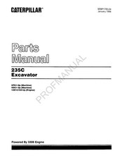 Caterpillar Cat 235C Excavator Parts Catalog Manual 2PG1-Up 13Z15163-Up 2DG1-Up