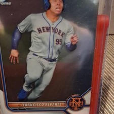 Topps 2022 Bowman Francisco Alvarez #BCP-53 Chrome Prospects Mets MLB Card