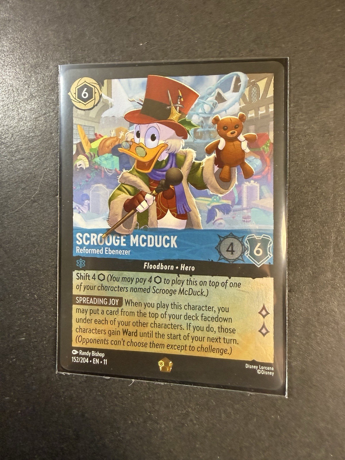 Lorcana Foil Scrooge McDuck - Reformed Ebenezer Winterspell 152/204 Legendary NM