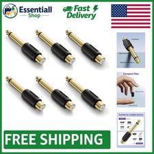 6-Pack RCA to 1/4" Audio Adapters with Gold-Plated Connectors   Ultimate Quality
