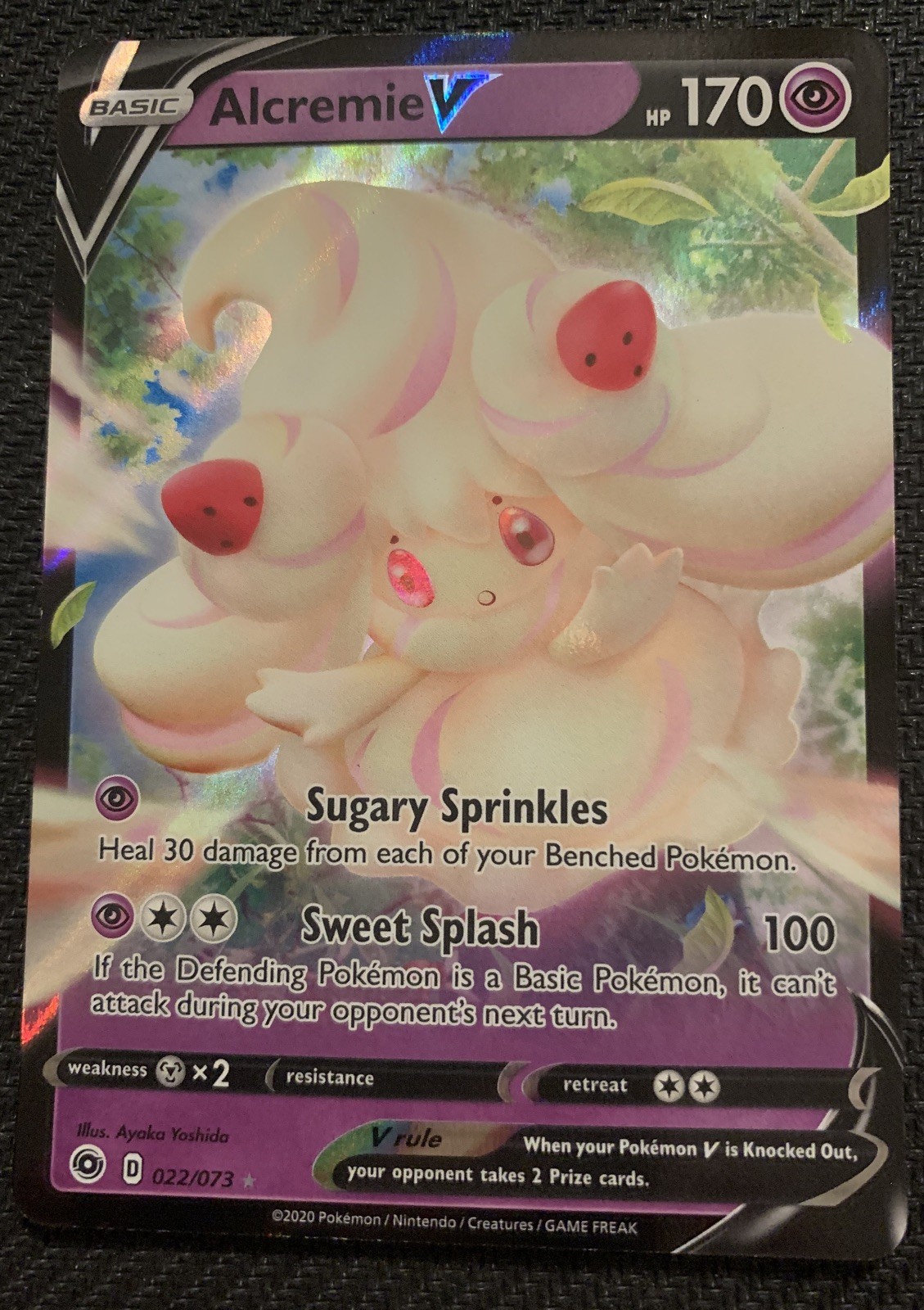 Alcremie V 22/73 Champions Path Holo Near Mint Pokemon TCG