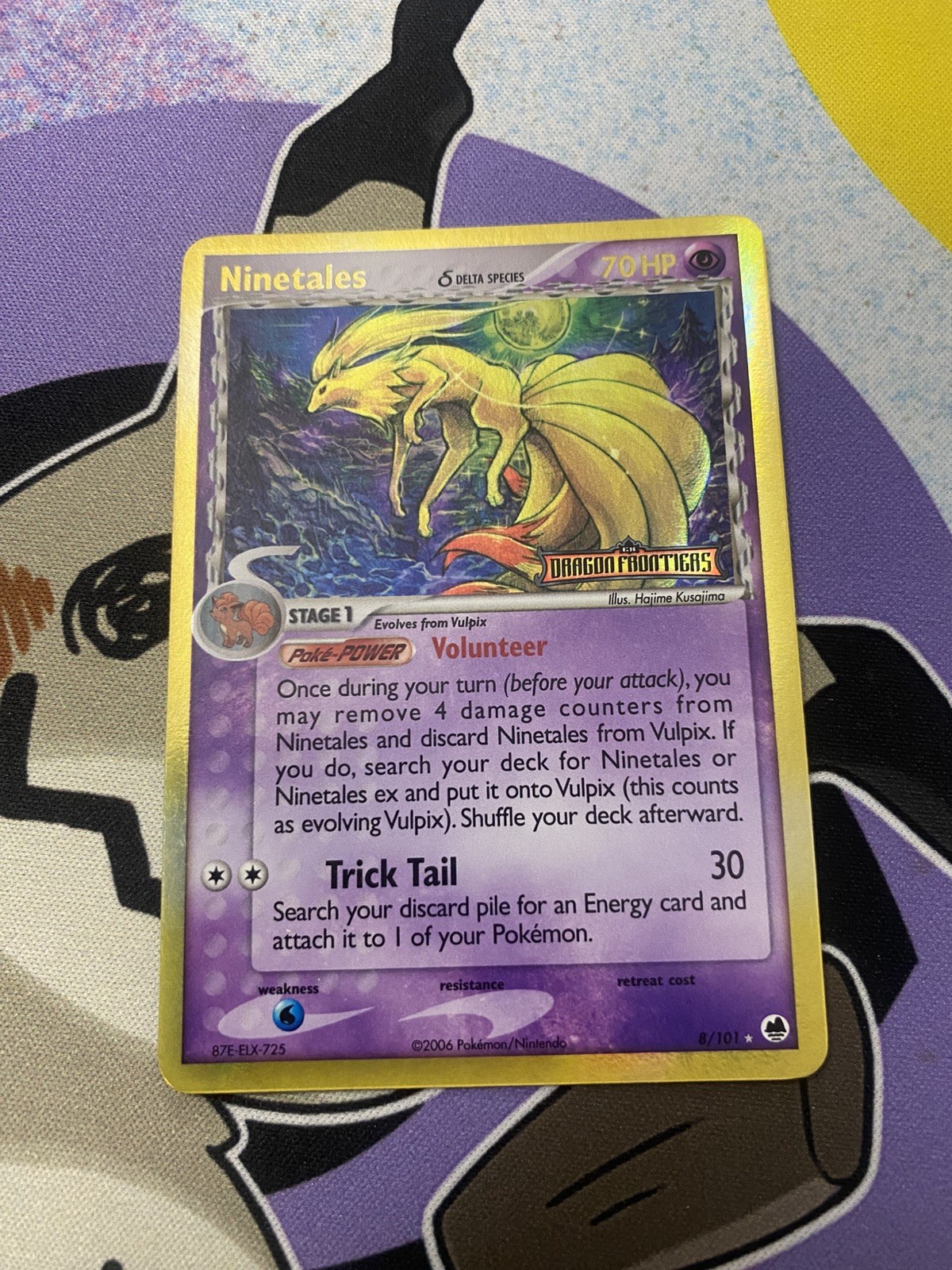 Pokémon TCG Ninetales 8/101 Stamped Dragon Frontiers Delta Species Reverse LP
