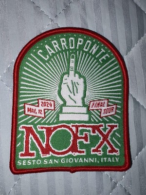NOFX 2024 FINAL TOUR Patch Italy Limited Edition Sold Out Item Neu