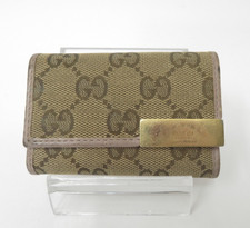 Authentic GUCCI GG Canvas Leather 6Ring Key Case I 50087