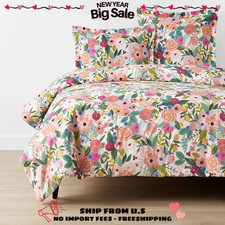 Rifle Paper Co. Garden Party Classic Cool Cotton Percale Duvet Cover Multi, King