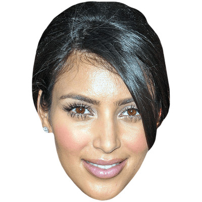 Kim Kardashian (jung) Promi Maske, flaches Kartengesicht, Kostüm Maske