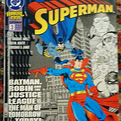 DC Comics Superman Annual #3 1991 Copper Age Batman Robin Justice League