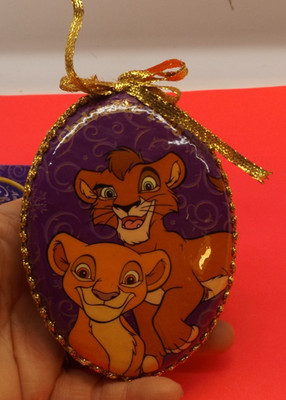 Disney 1998 Decoupage Ornaments Lion King Simba Timon Pumba nwt