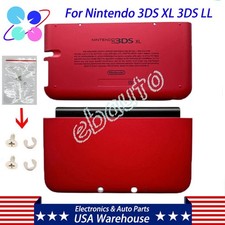 New Replace For Nintendo 3DS XL 3DS LL Front  Back Case Housing Shell Cover Red