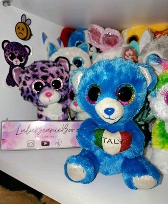 Selten Ty Beanie Boos Boo - Romeo Italien Landbär Plüschtier Kuscheltier 6 Zoll