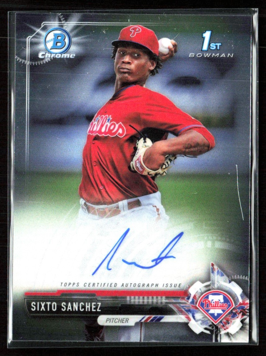 Sixto Sanchez 2017 Bowman Chrome Prospect Autographs Auto #CPA-SS Philadelphia