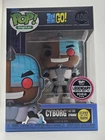 Funko Pop! Digital #409 Teen Titans Go Cyborg GITD Legendary LE 1,062 +Protector