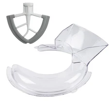 Pouring Shield for KitchenAid 4.5 and 5 Quart Tilt-Head Stand Mixers Stainles...
