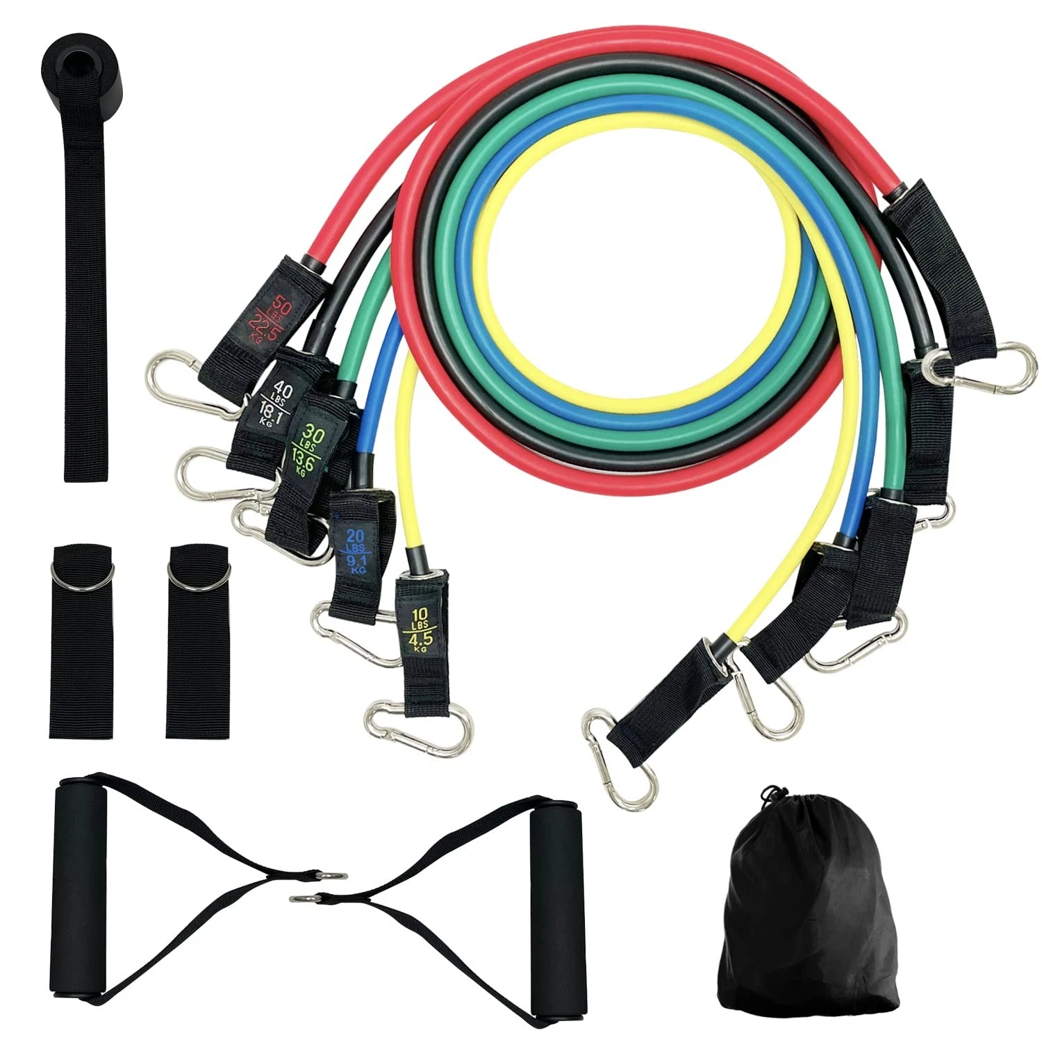 Resistance Bands 150lbs Workouts Bands for Men and Women Exercise Band Set In...