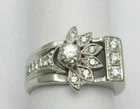 2CT Round Cut Lab-Created Diamond Vintage Engagement Ring 14K White Gold Plated