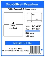 3500 Sheet/7000 Label Pro Office Round Corner Self-Adhesive shipping Label USPS