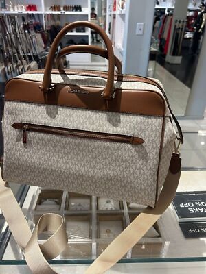 Michael Kors Large Top Zip Weekender Shoulder  Bag Vacation Travel Plane Train