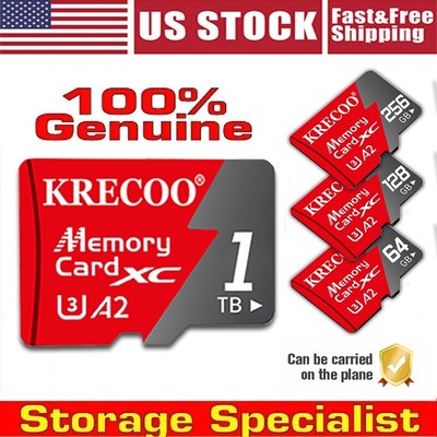 Micro SD Card 128GB 256GB 1TB Class 10 SDHC TF Memory Card Mobile Phone Tablet