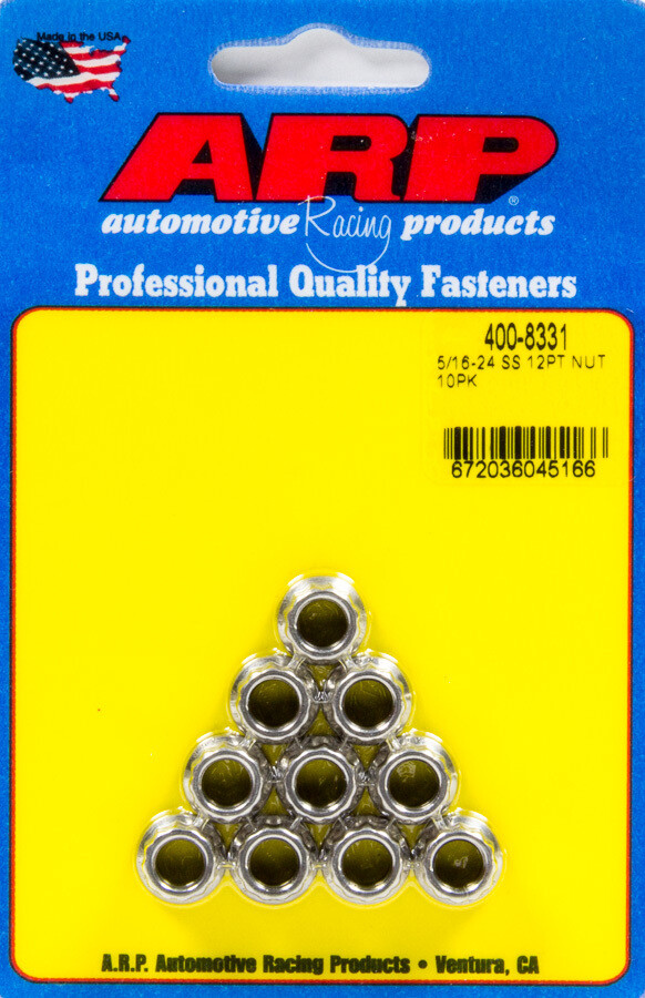 ARP 5/16-24 SS 12pt Nut Kit (10pk) ARP 5/16-24 SS 12pt Nut Kit (10pk)