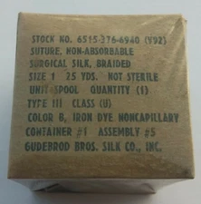 WWII - Gudebrod Silk Thread on Wooden Spool