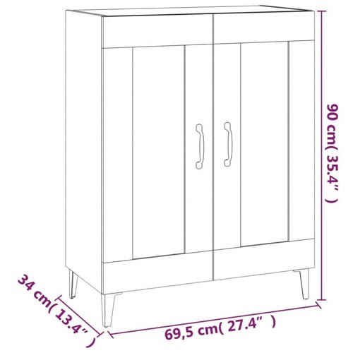 Sideboard Storage Cabinet Wooden Cupboard Buffet Highboard Side Cabinets vidaXL - Picture 28 of 46
