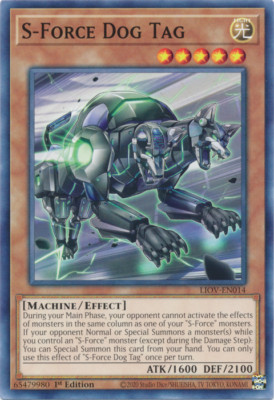 S-Force Dog Tag x3 LIOV-EN014 Yu-Gi-Oh! TCG 1st Ed Common Playset