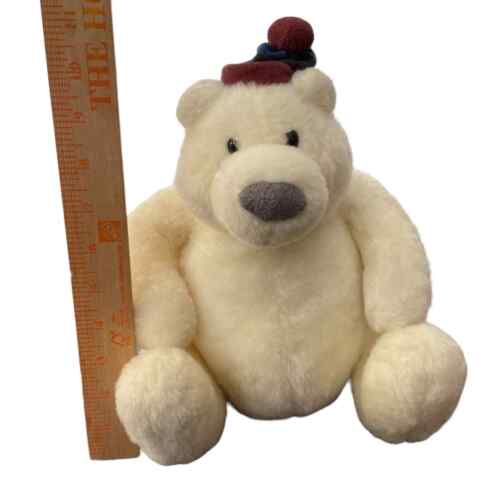 Gund Yuri Polar Bear Plush 8817 Big Gray Nose Wearing Hat Winter Stuffed Toy Vtg - Picture 1 of 10