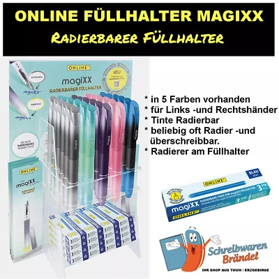 FÜLLHALTER ONLINE MAGIXX - FÜLLER RADIERBAR - RADIERBARER FÜLLER TINTENPATRONEN
