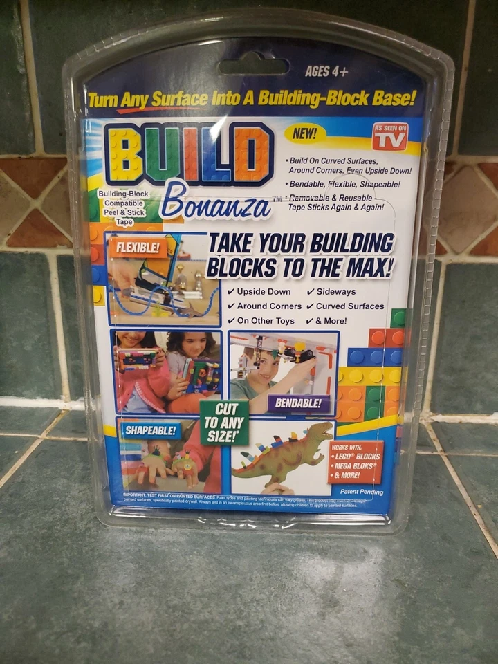 Build Bonanza Building Block Tape 12 Feet NEW SEALED - Image 2 of 2