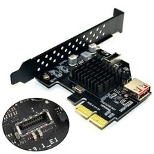 PCIe to USB 3.1 Type E Front Panel Socket Adapter Card Express for Motherboard