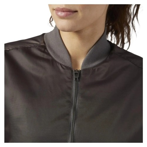 Damen Bomberjacke Gr. XS Grau Neu Reebok Langarm Damen Baseball Mantel - Bild 2 von 12