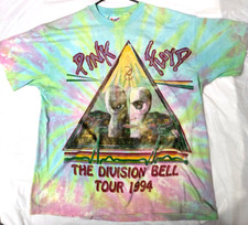 Vintage 1994 Pink Floyd Division Bell Tour Tie Dyed T-Shirt Men  s Size XL
